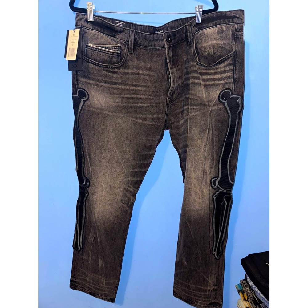 Cult of Individuality Rocker Slim Heritage Denim Gray Jeans 42x33 621B9-RS01B